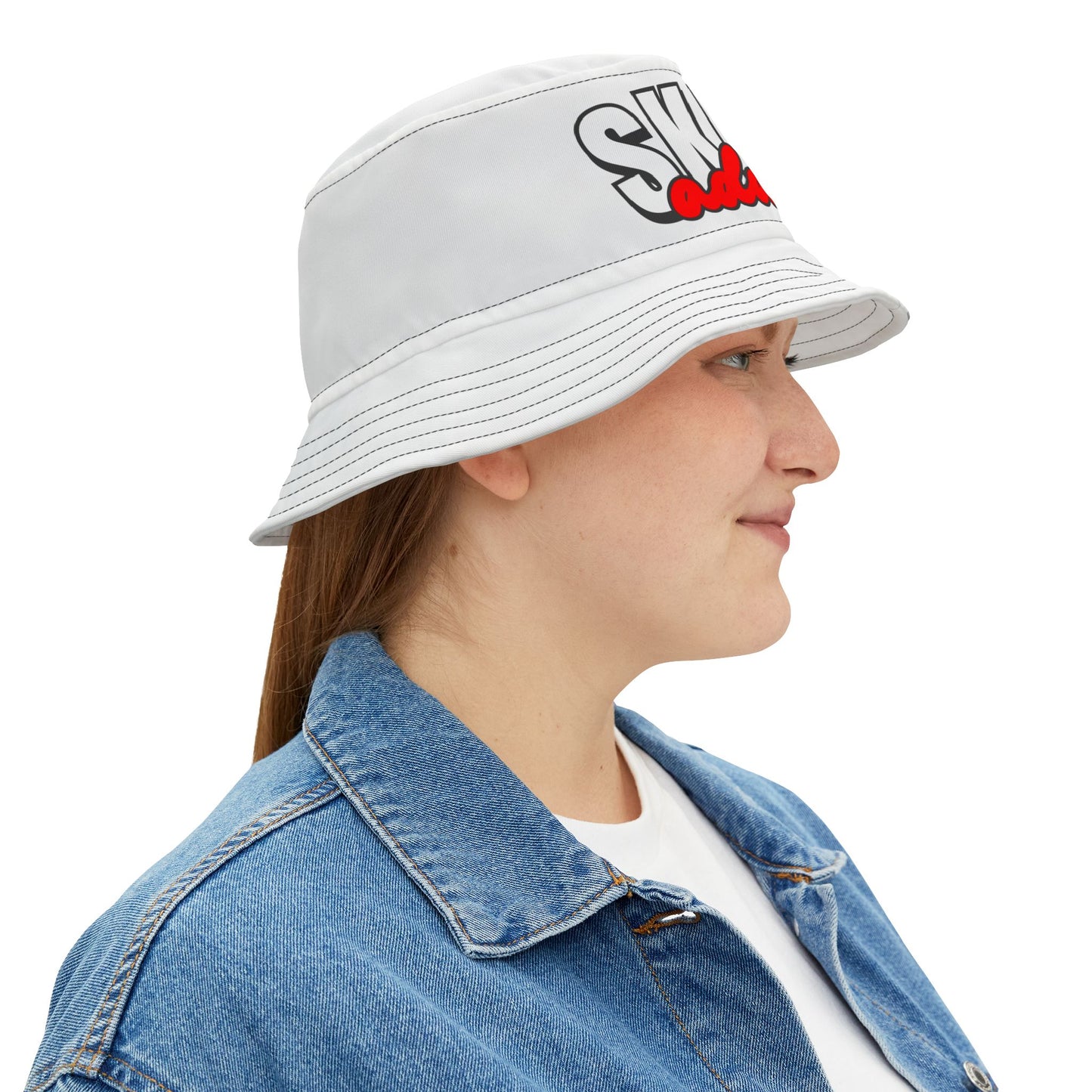White Skate Addict Bucket Hat