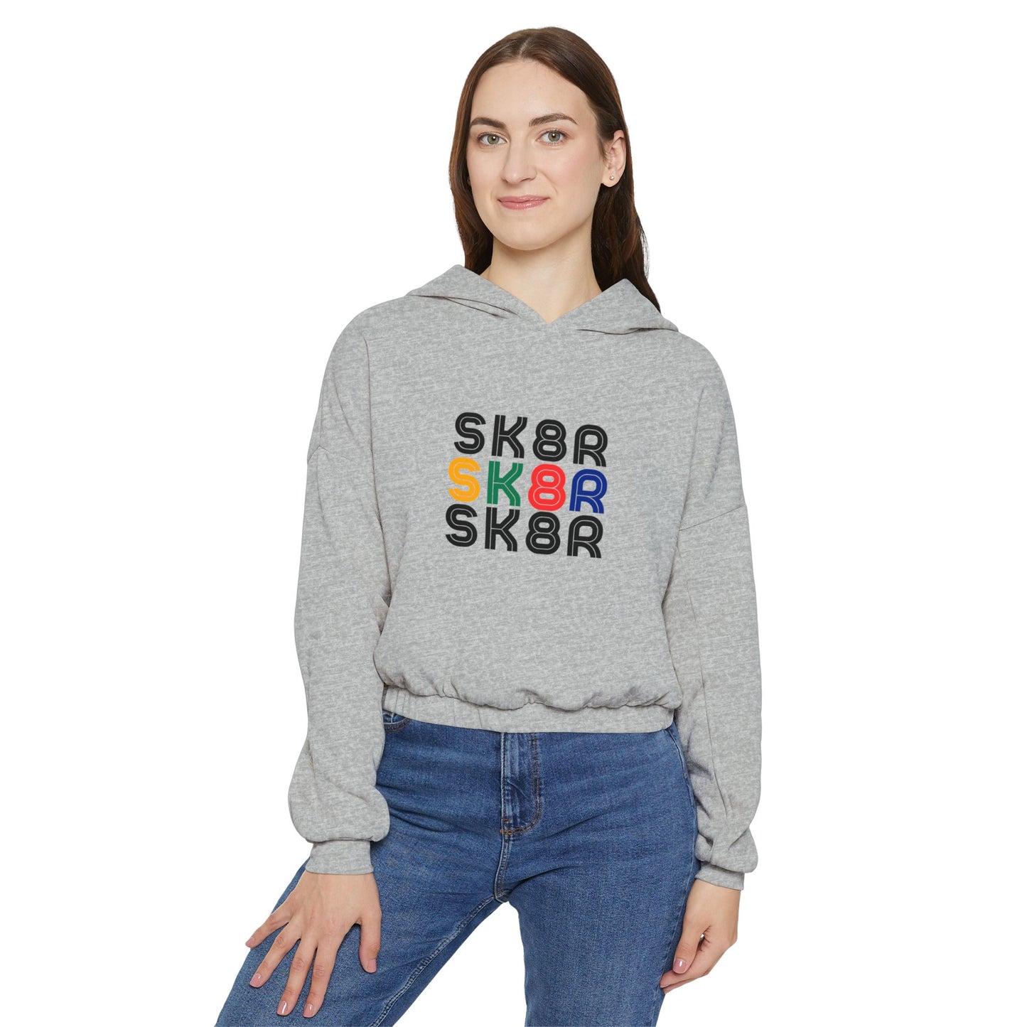 Women’s Cropped Retro Skater Hoodie