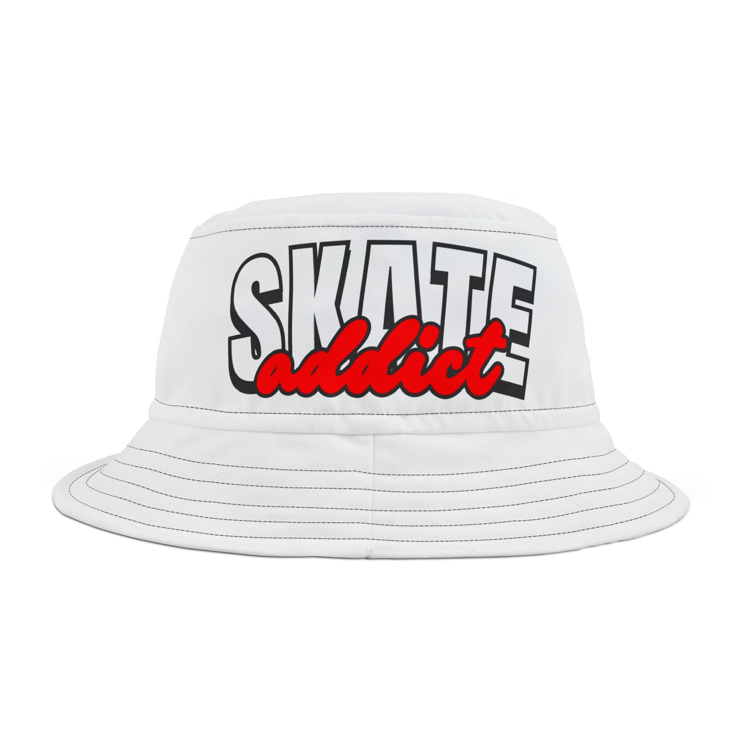 White Skate Addict Bucket Hat