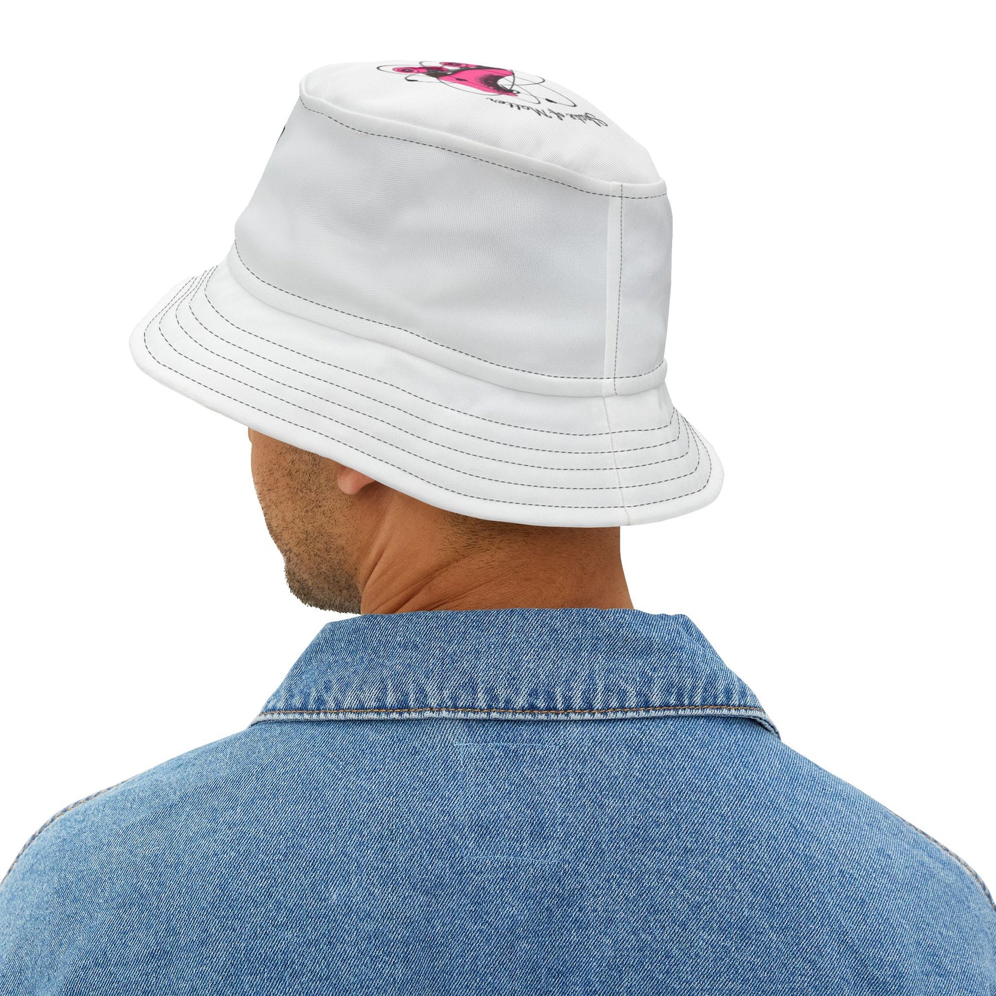 White Skate Addict Bucket Hat