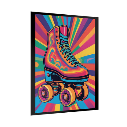 Psychedelic Roller Skate Rolled Poster