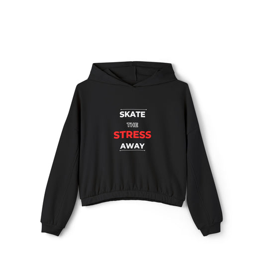 Women’s Cropped Skate the Stress Away Sweatshirt