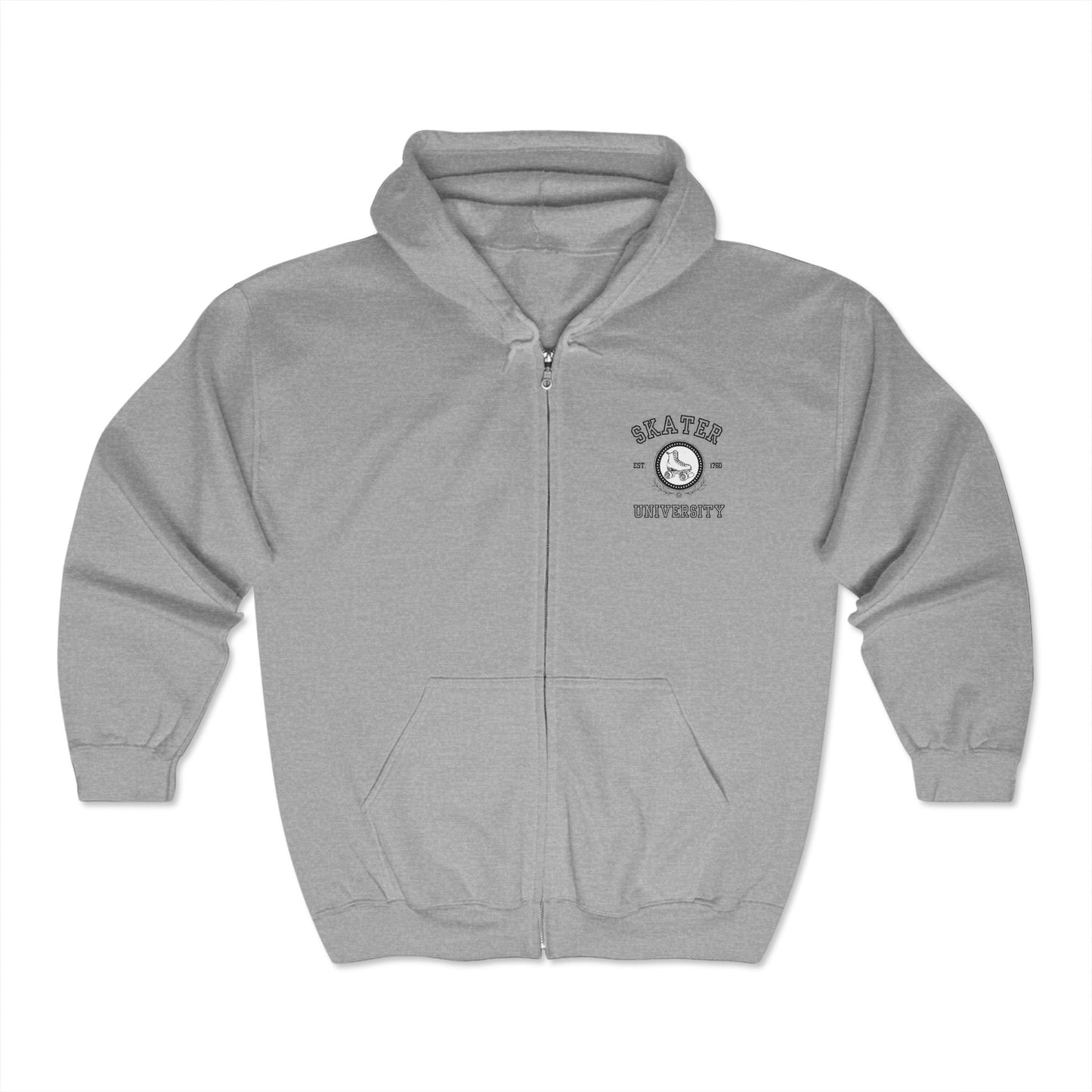 Skater University (Solid) Unisex Zip Hooded Sweatshirt