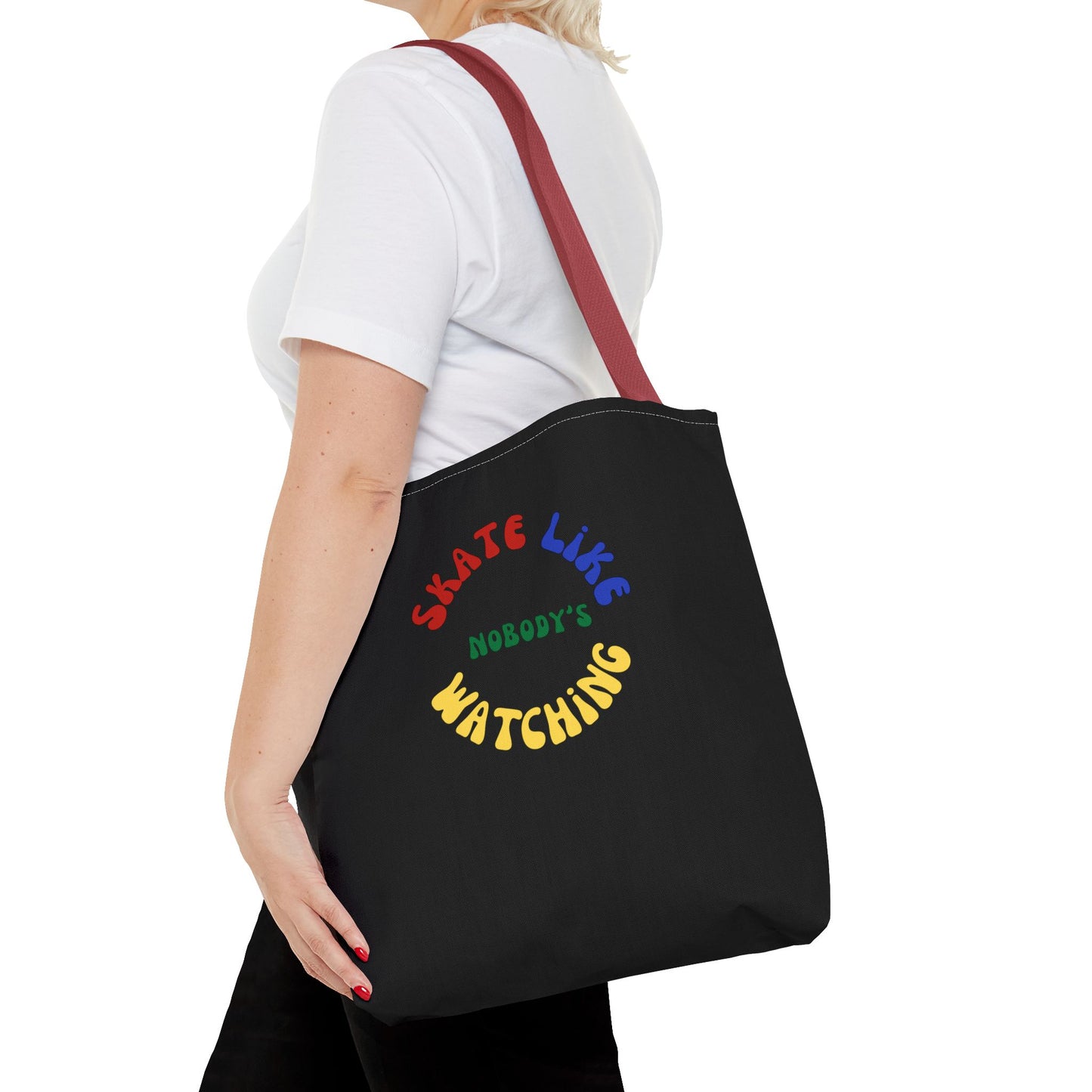 Primary Skate Like Nobody's Watching Tote Bag