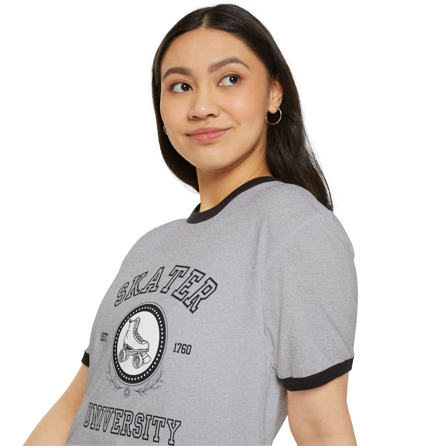 Skater University (Solid) Unisex Cotton Ringer T-Shirt