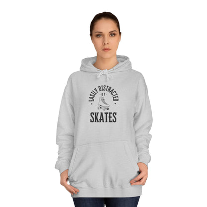 Easily Distracted by Skates Unisex Hoodie