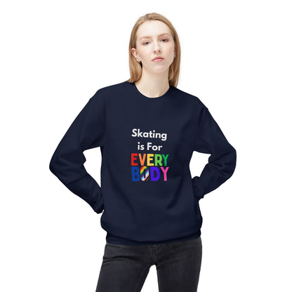 Skating is for Everybody Unisex Fleece Crewneck Sweatshirt