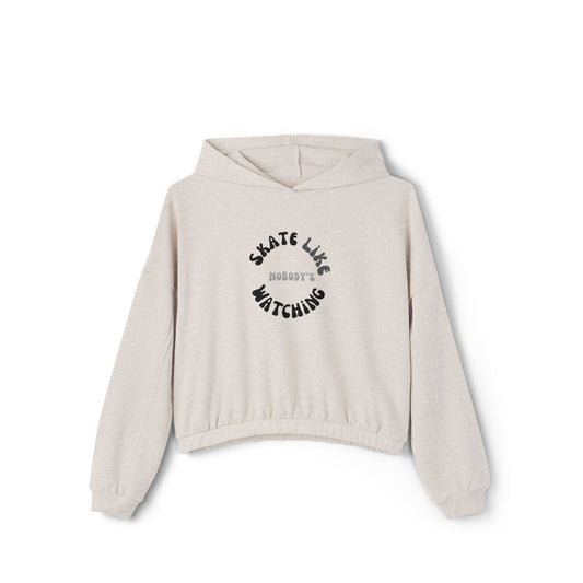 Women’s Cropped Monotone Skate Like Nobody's Watching Sweatshirt