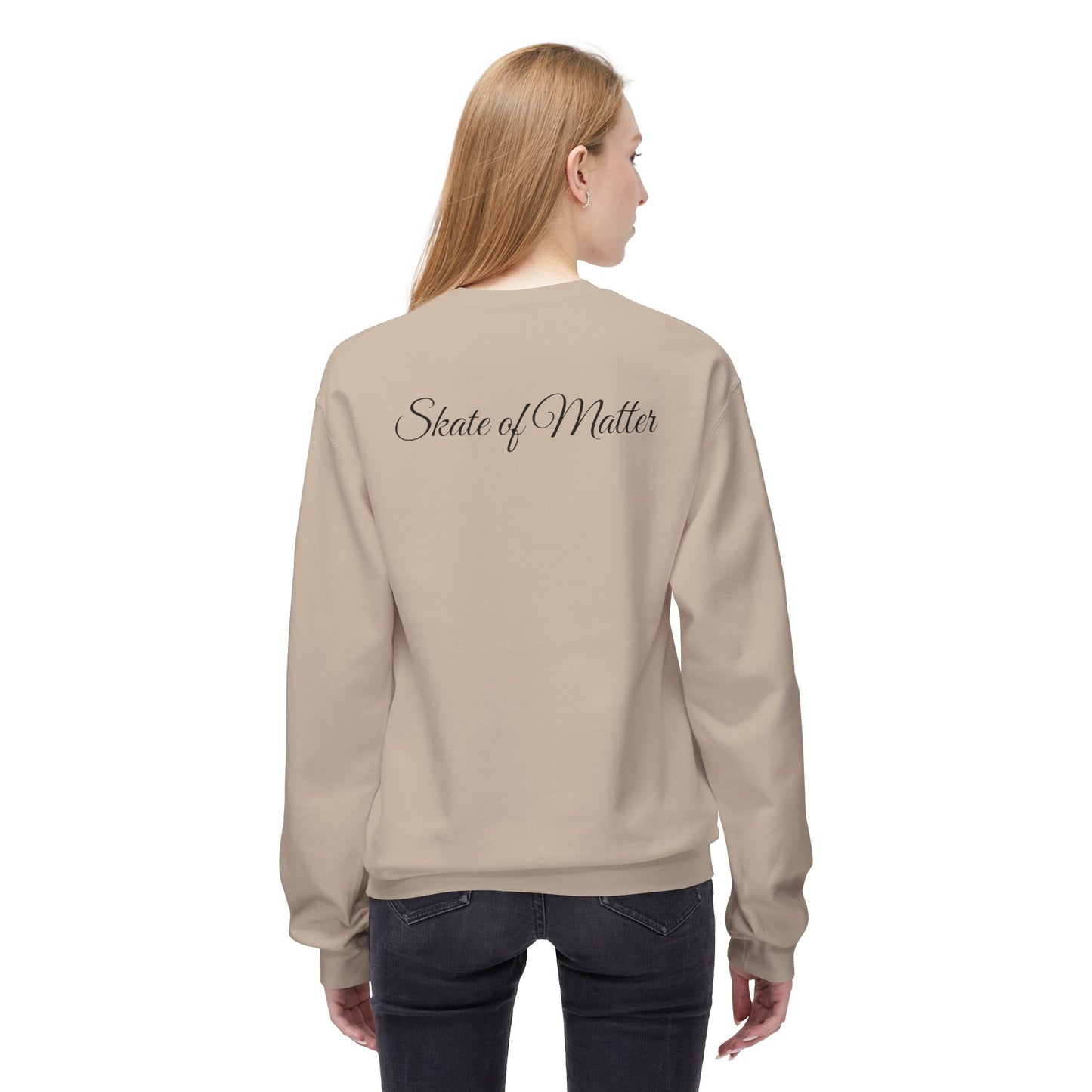 Easily Distracted by Skates Unisex Fleece Crewneck Sweatshirt