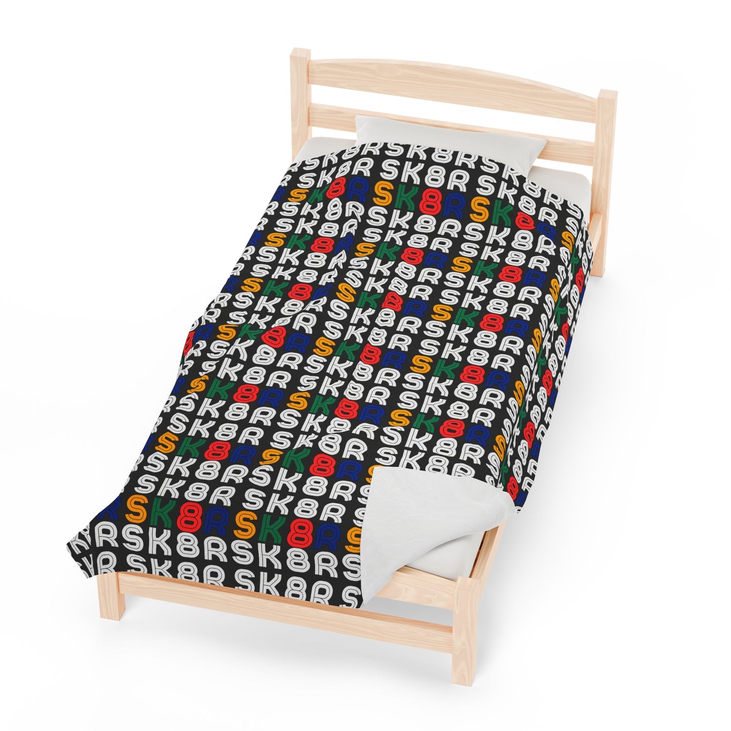 Retro Skater Velveteen Plush Blanket