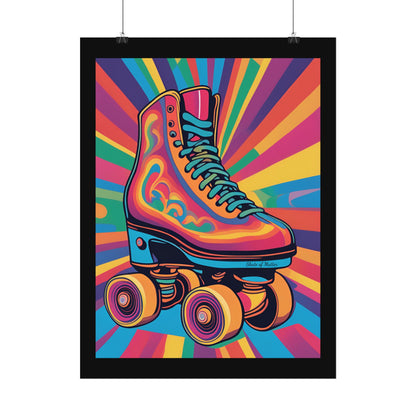 Psychedelic Roller Skate Rolled Poster