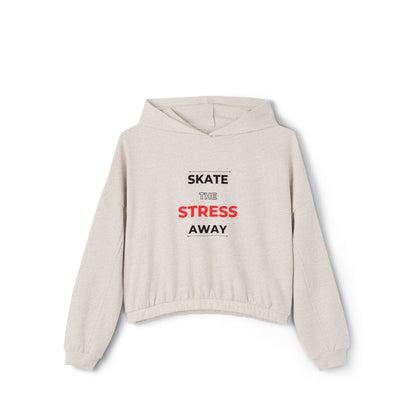 Women’s Cropped Skate the Stress Away Sweatshirt