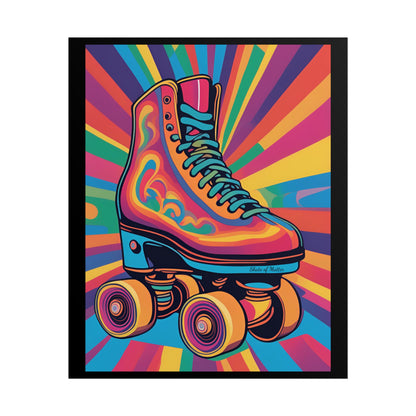 Psychedelic Roller Skate Rolled Poster