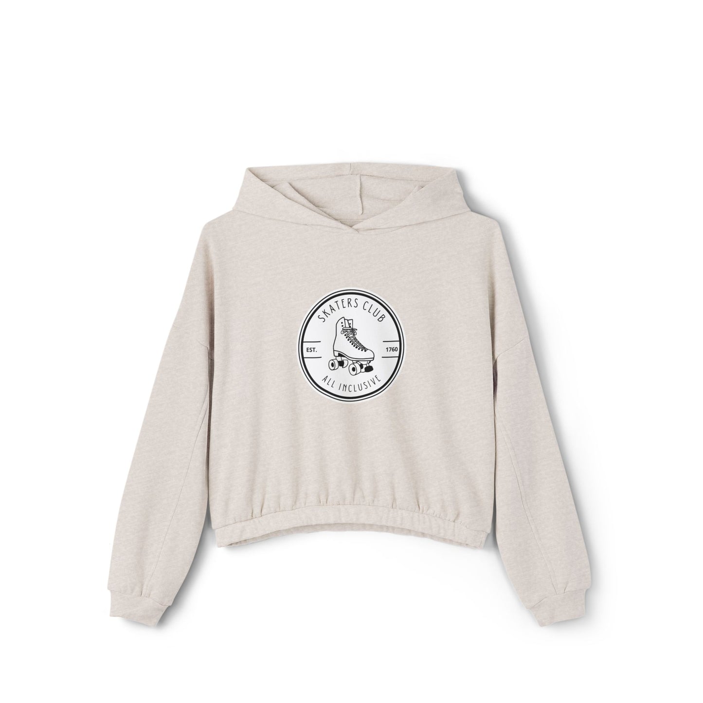 Women’s Cropped Round White Skaters Club Sweatshirt