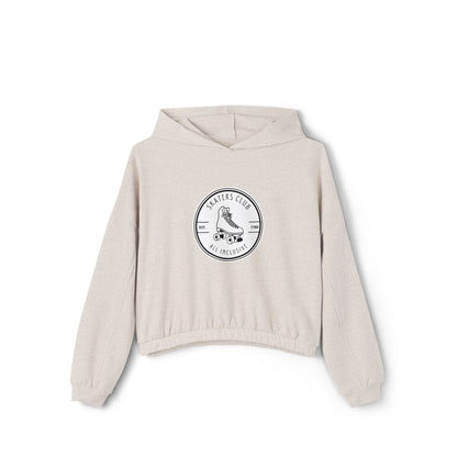 Women’s Cropped Round White Skaters Club Sweatshirt