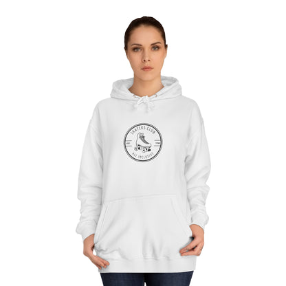 White Round Skaters Club Unisex Hoodie