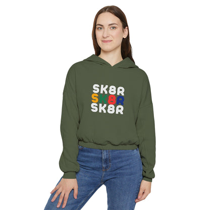 Women’s Cropped Retro Skater Hoodie