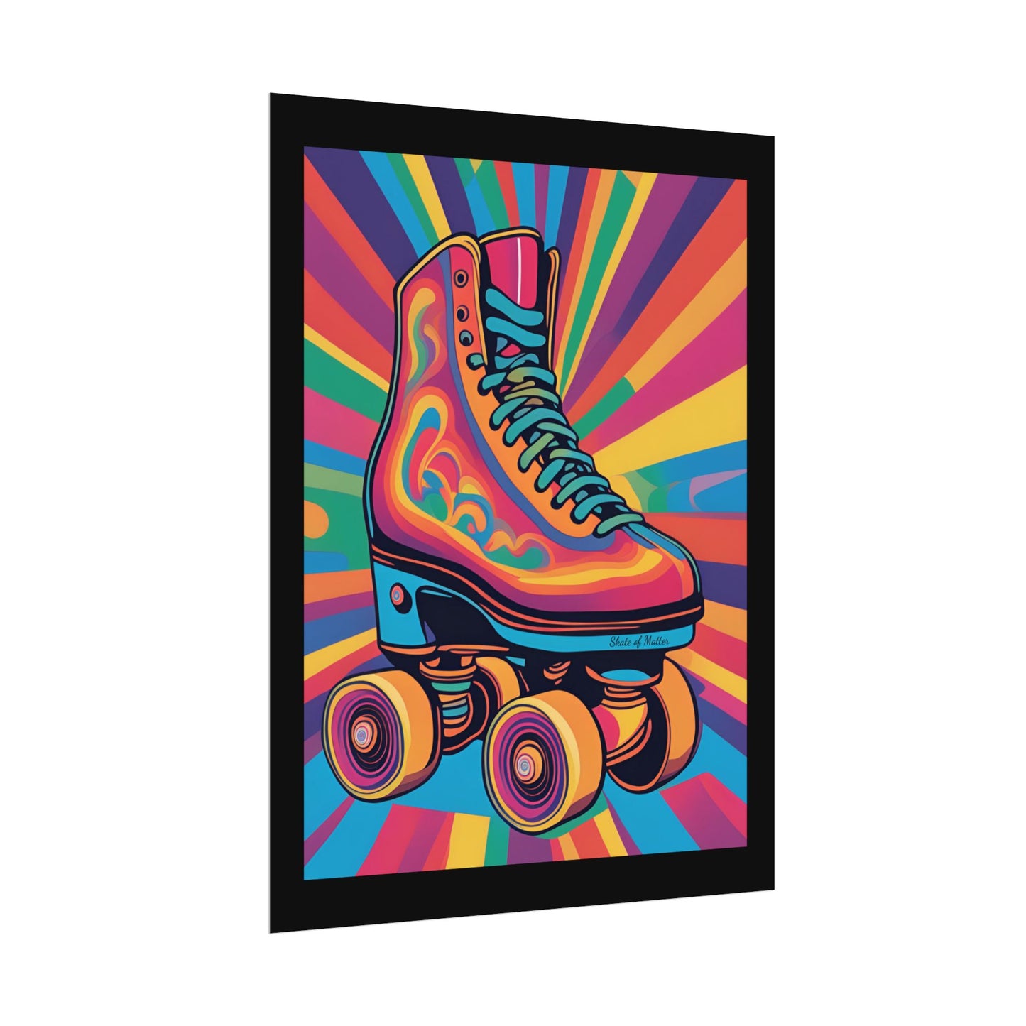 Psychedelic Roller Skate Rolled Poster