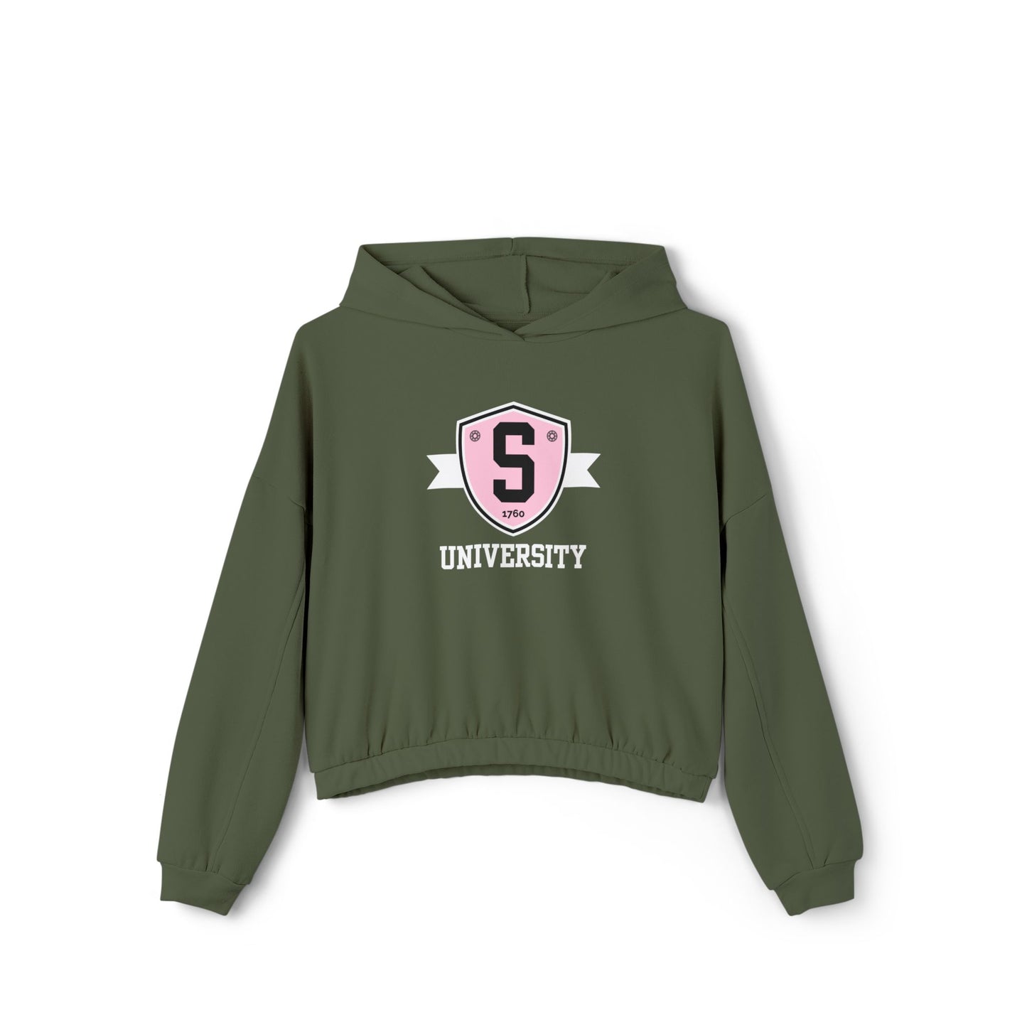 Women’s Cropped Skater University Emblem Sweatshirt