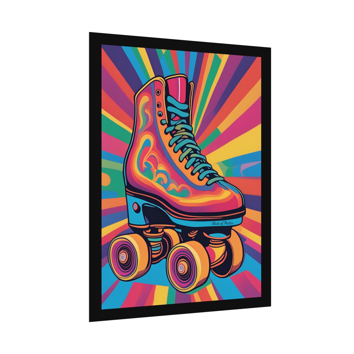 Psychedelic Roller Skate Rolled Poster