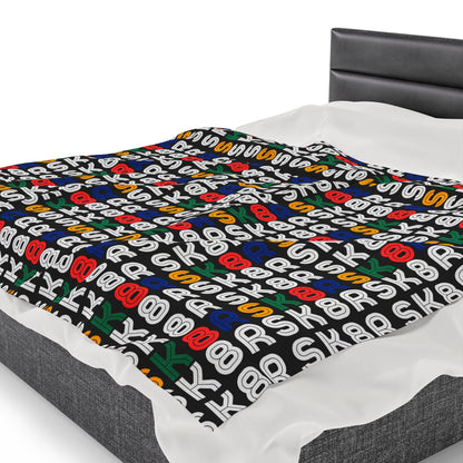 Retro Skater Velveteen Plush Blanket