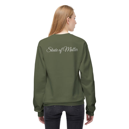 Warning Skater Unisex Fleece Crewneck Sweatshirt