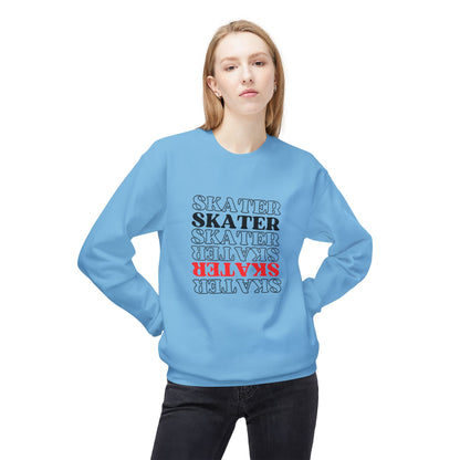 Red Statement Skater Unisex Fleece Crewneck Sweatshirt