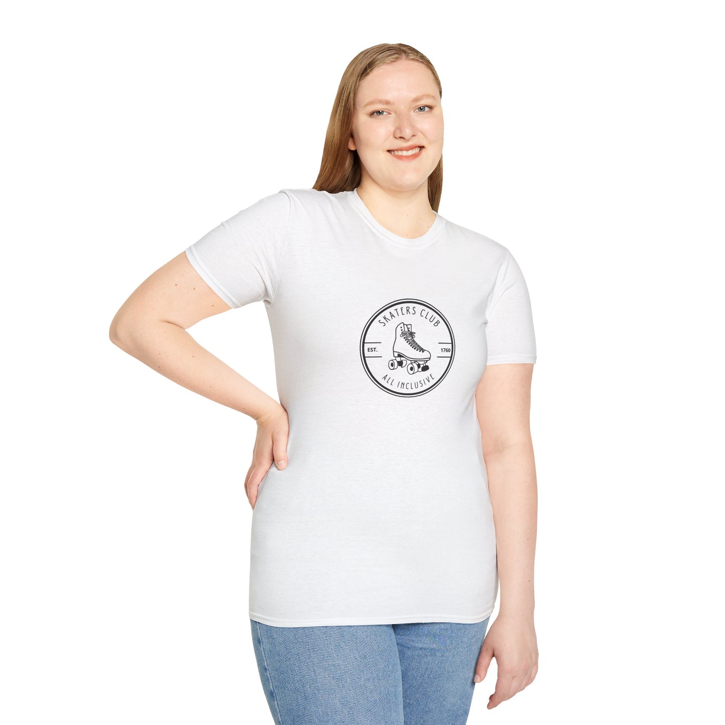 Round White Skaters Club Unisex T-Shirt