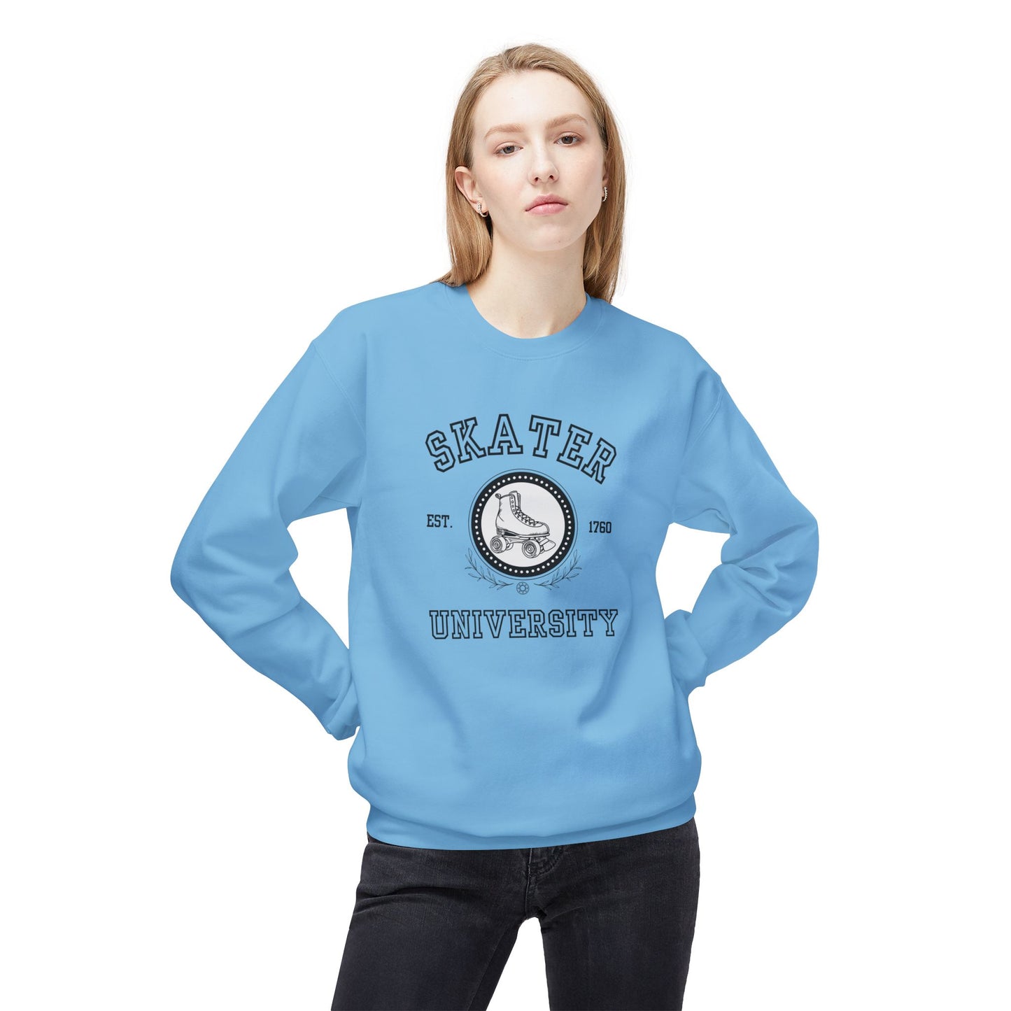 Skater University (Solid) Unisex Fleece Crewneck Sweatshirt