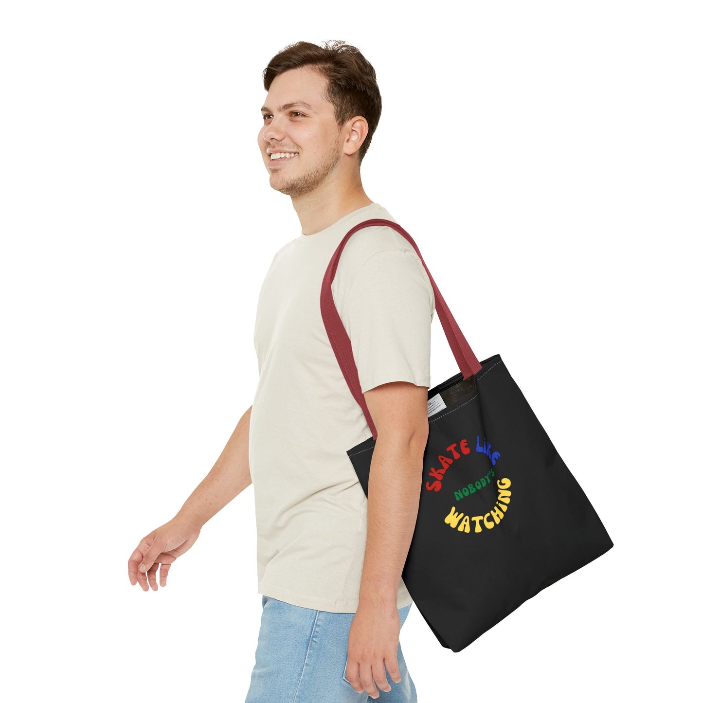 Primary Skate Like Nobody's Watching Tote Bag