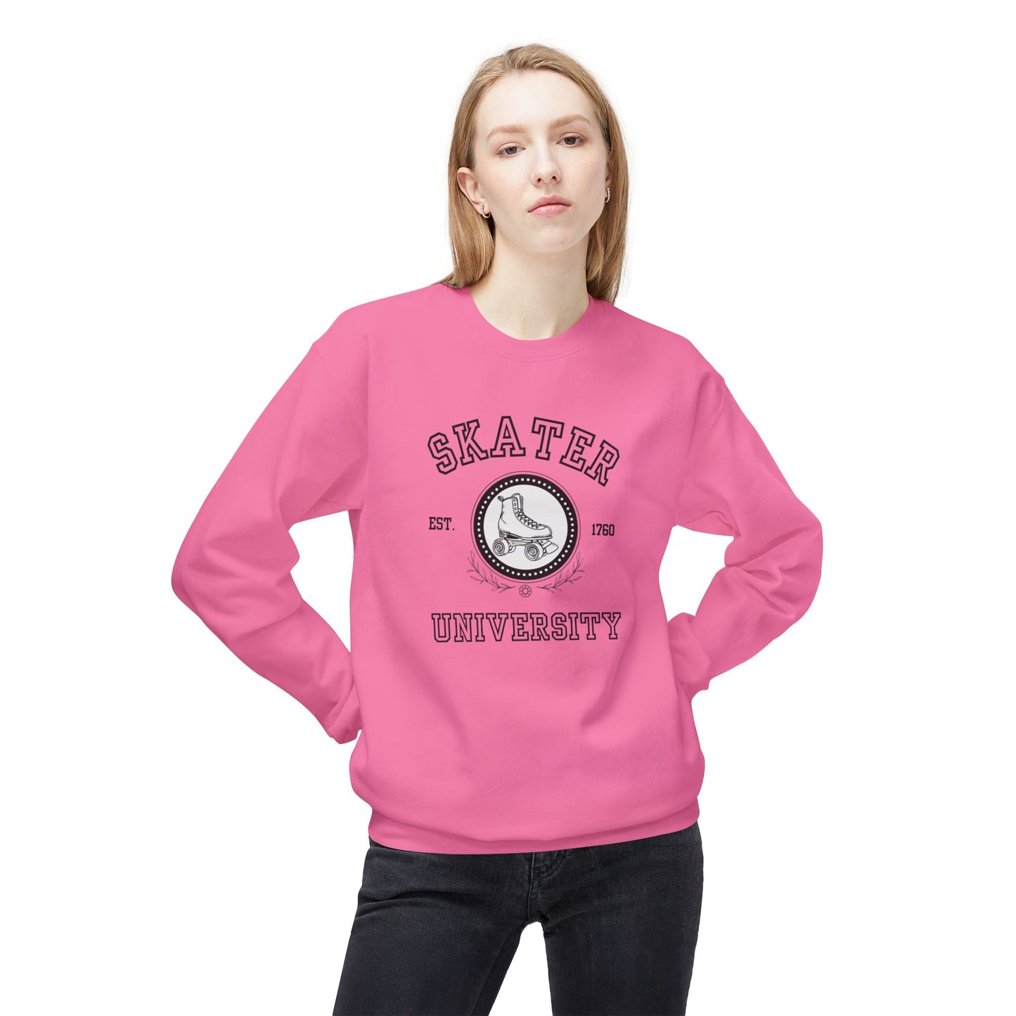 Skater University (Solid) Unisex Fleece Crewneck Sweatshirt