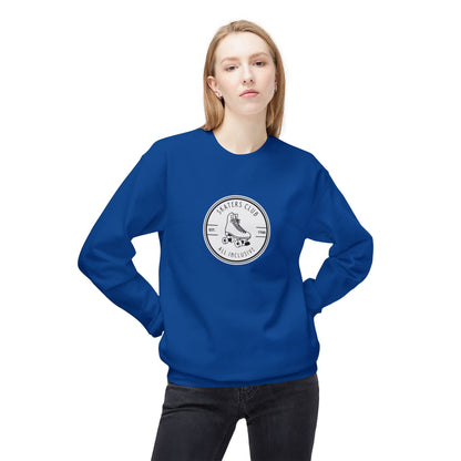 Round White Skaters Club Unisex Fleece Crewneck Sweatshirt