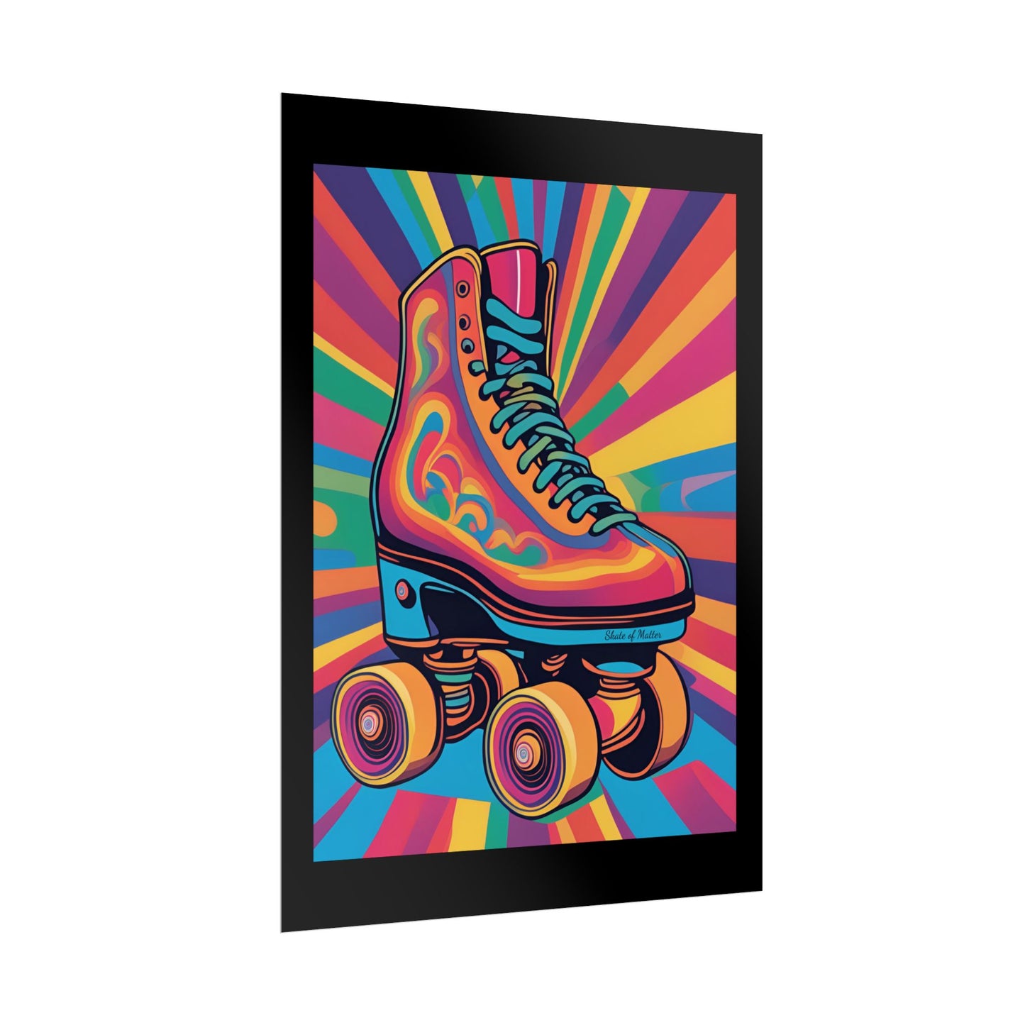 Psychedelic Roller Skate Rolled Poster