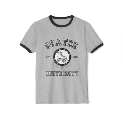 Skater University (Solid) Unisex Cotton Ringer T-Shirt