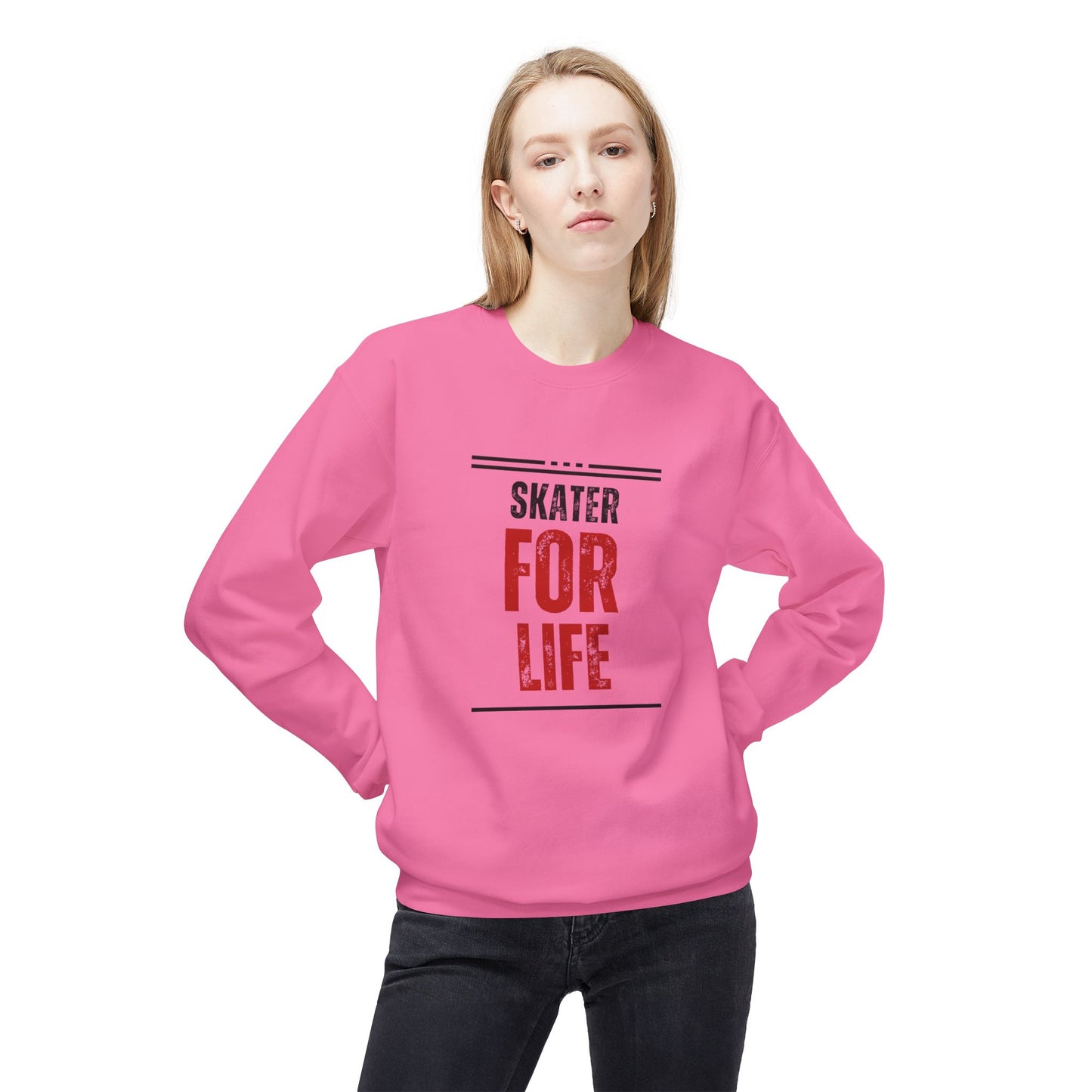 Skater for Life Unisex Fleece Crewneck Sweatshirt