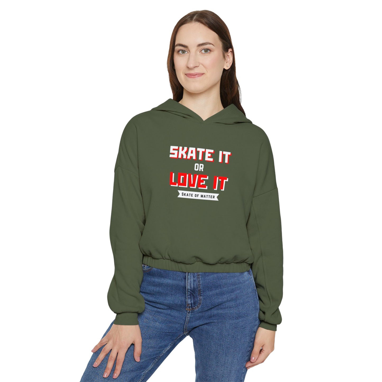 Women’s Cropped Skate it or Love It Sweatshirt