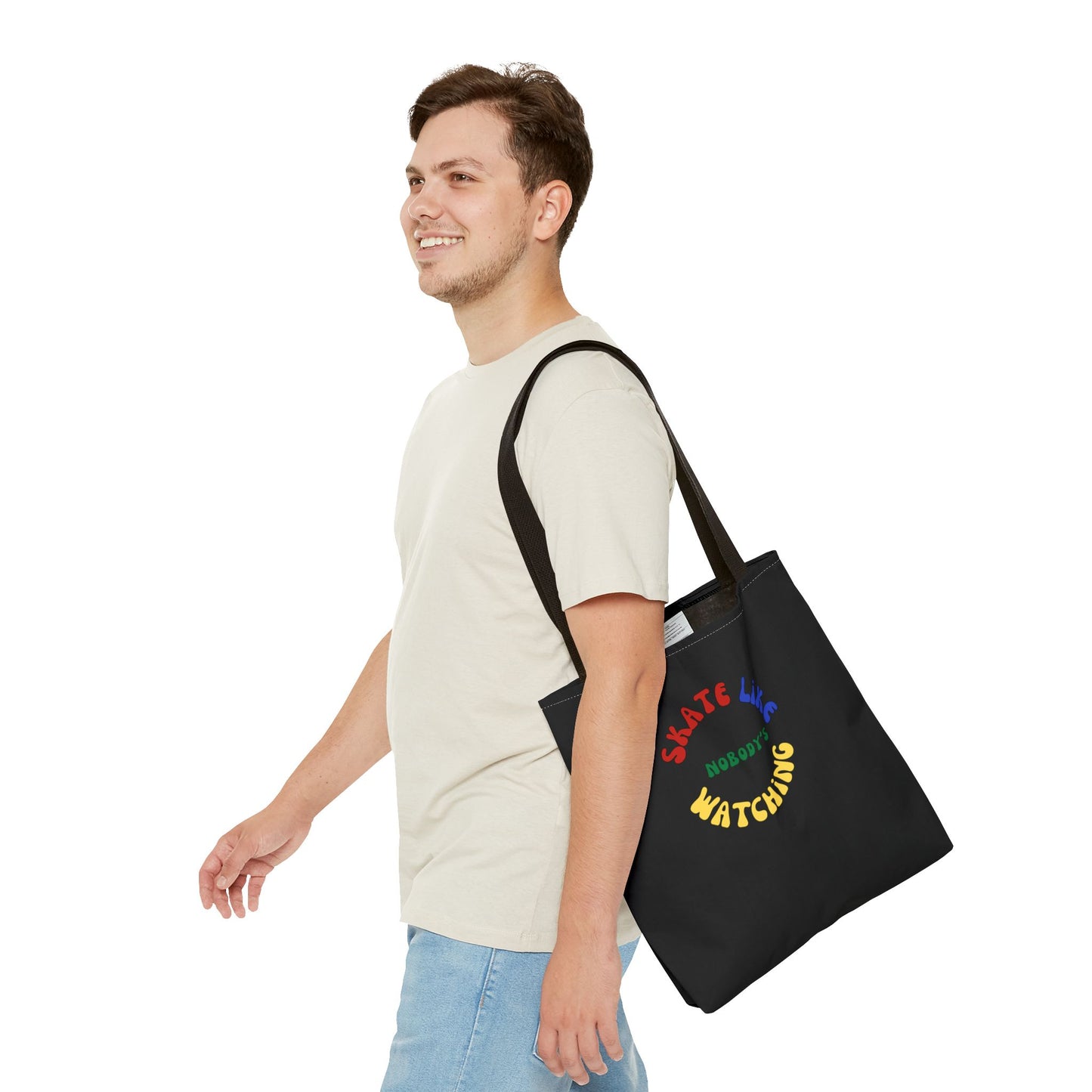 Primary Skate Like Nobody's Watching Tote Bag