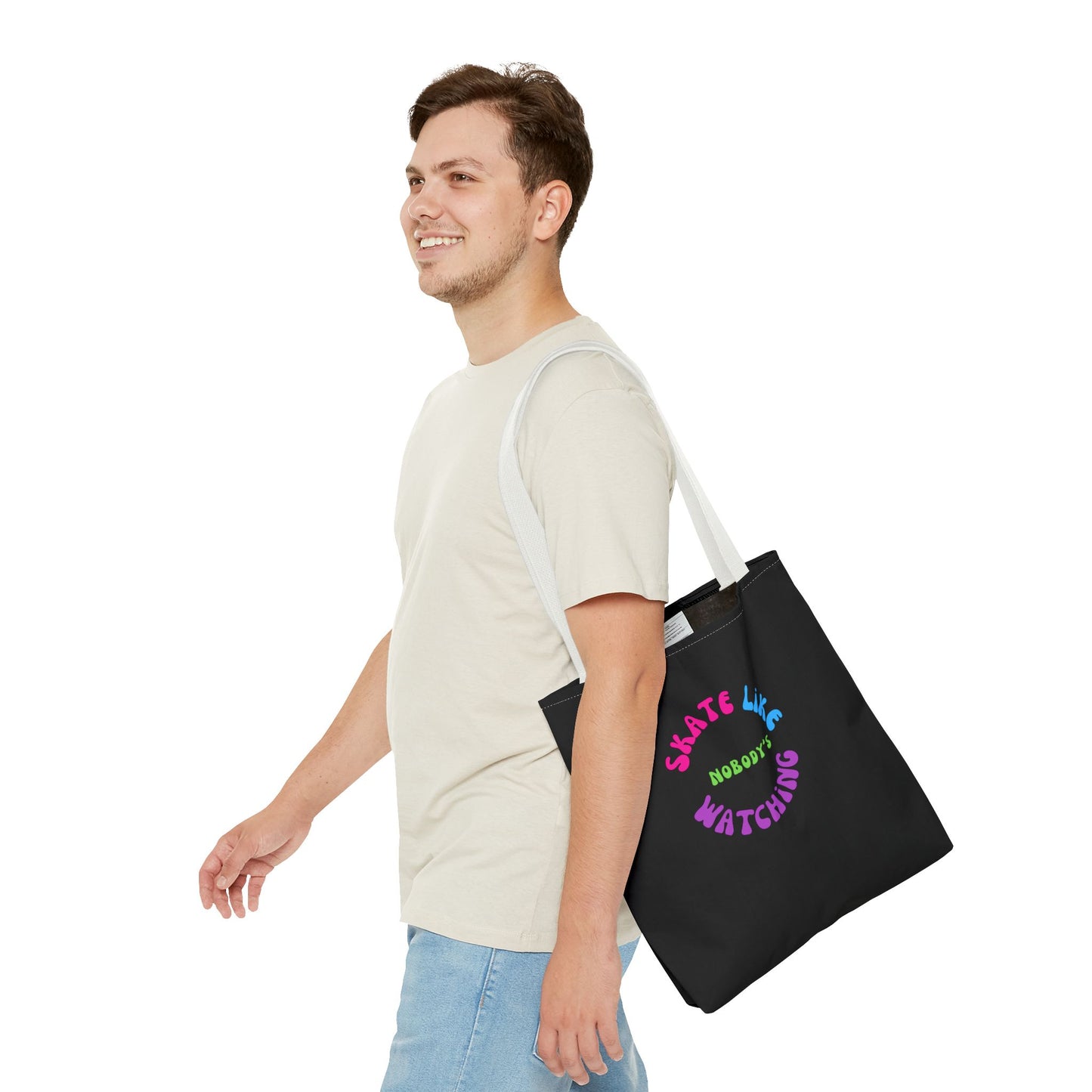 Colorful Skate Like Nobody's Watching Tote Bag