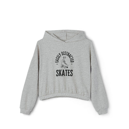 Women’s Cropped Easily Distractd by Skates Sweatshirt