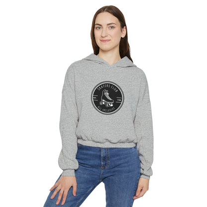 Women’s Cropped Round Black Skaters Club Sweatshirt