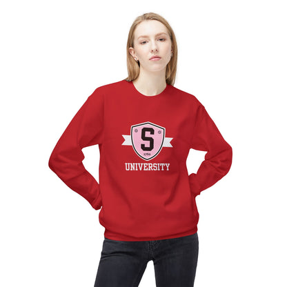 Skater University Emblem Unisex Fleece Crewneck Sweatshirt