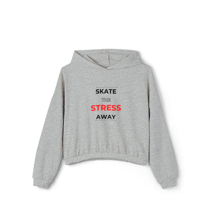 Women’s Cropped Skate the Stress Away Sweatshirt