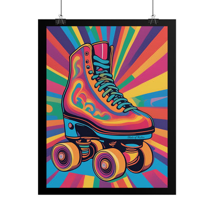 Psychedelic Roller Skate Rolled Poster