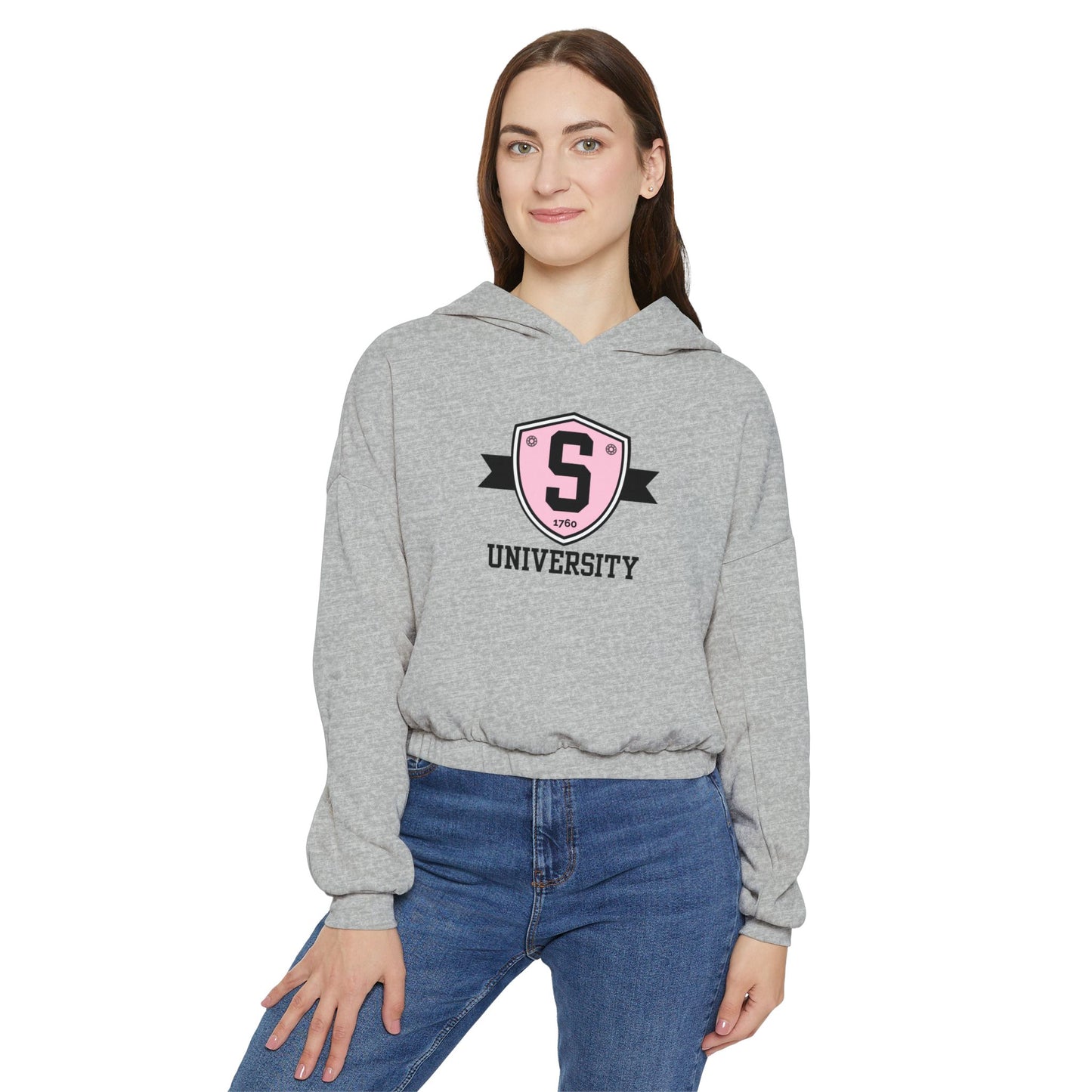 Women’s Cropped Skater University Emblem Sweatshirt