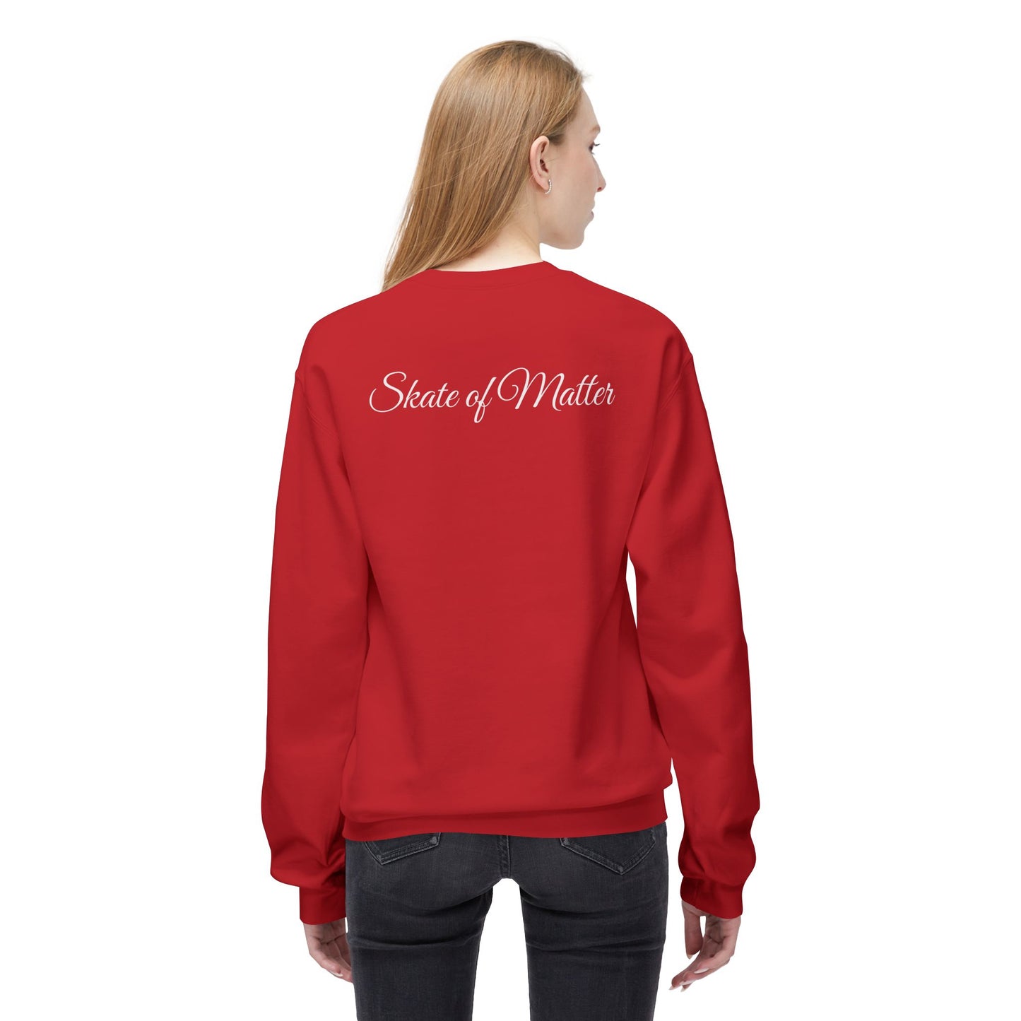 Warning Skater Unisex Fleece Crewneck Sweatshirt