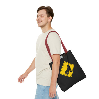 Warning Skater Tote Bag