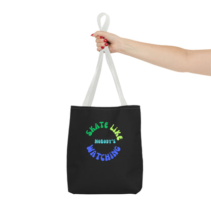 Blue/Green Skate Like Nobody's Watching Tote Bag