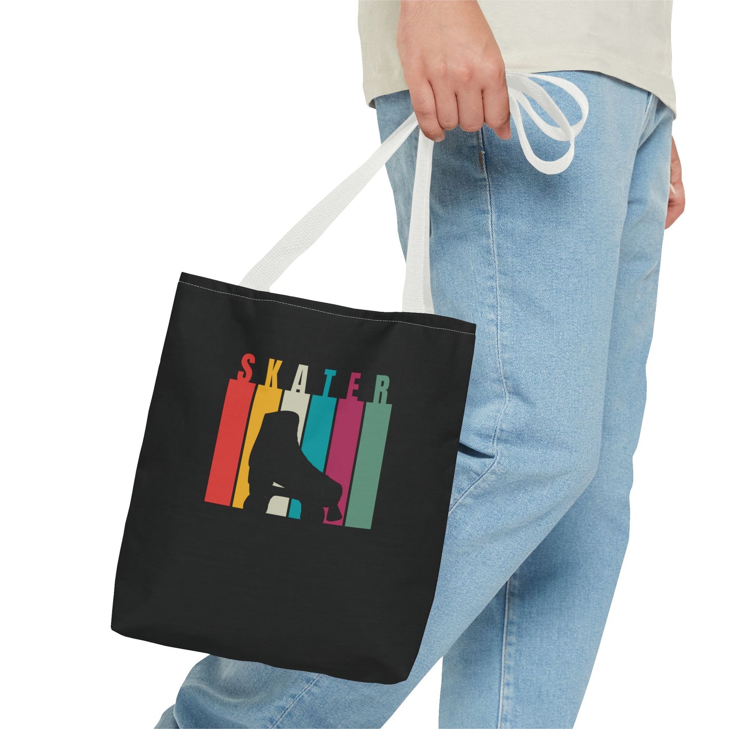 Rainbow Stripe Skater Tote Bag