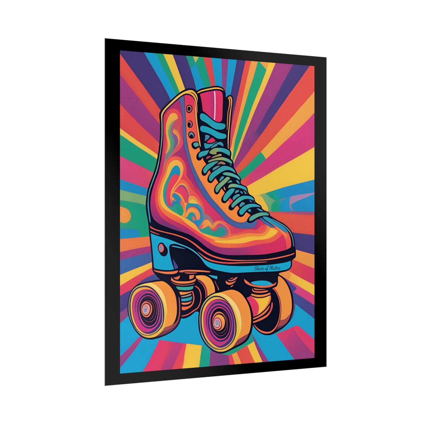 Psychedelic Roller Skate Rolled Poster