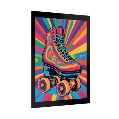 Psychedelic Roller Skate Rolled Poster